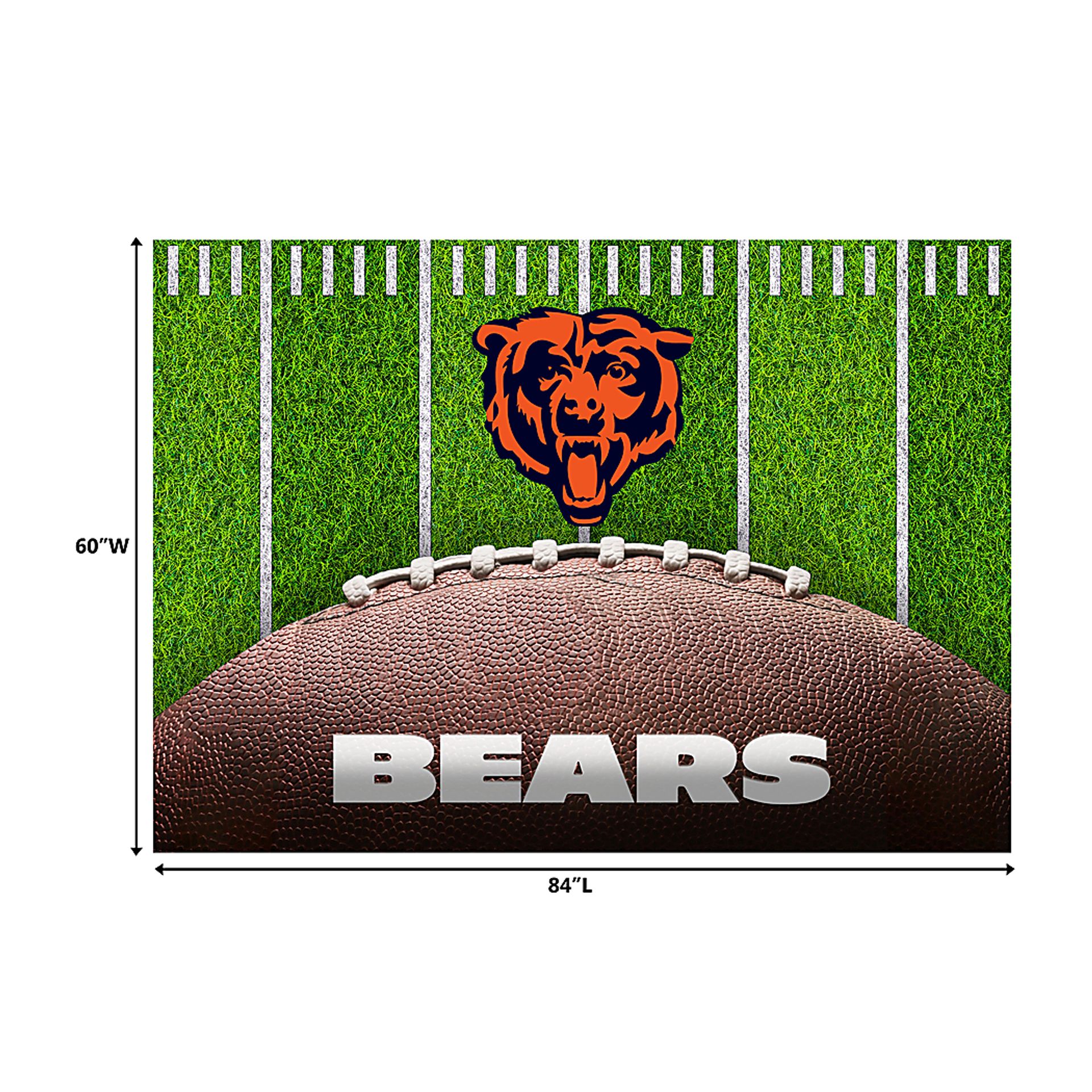 Chicago Bears 5' x 7' Machine Washable Rug - Image 3