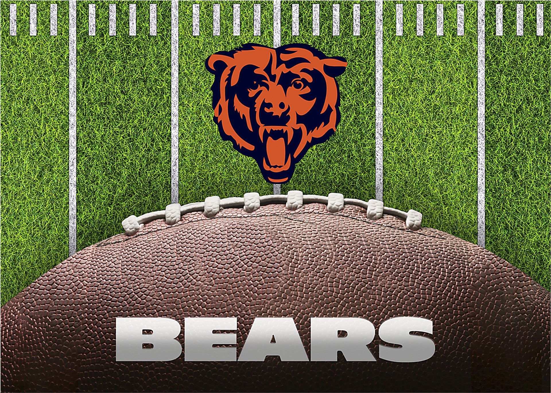 Chicago Bears 5' x 7' Machine Washable Rug - Image 1