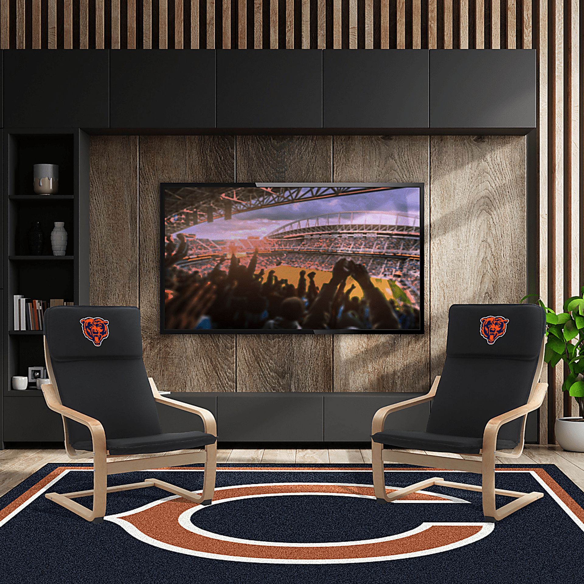 Chicago Bears Black Accent Chair - Image 6