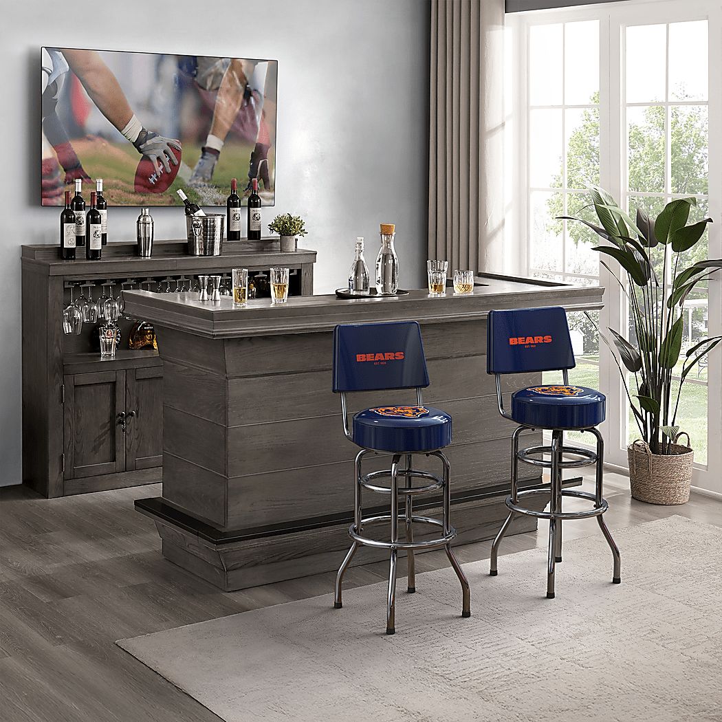 Room & Board Chicago Bears Swivel Barstool - Thumbnail 2