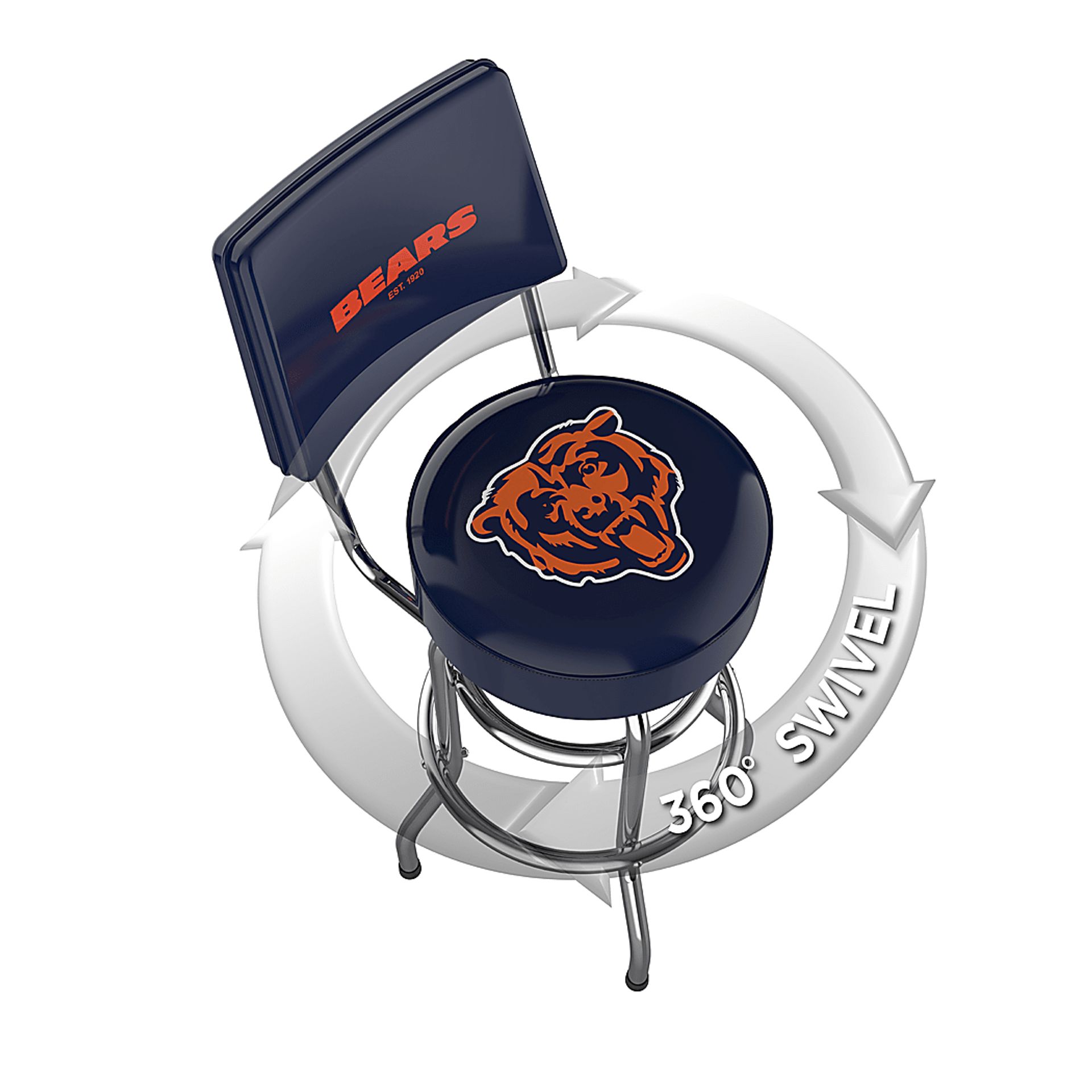 Chicago Bears Navy Barstool - Image 3