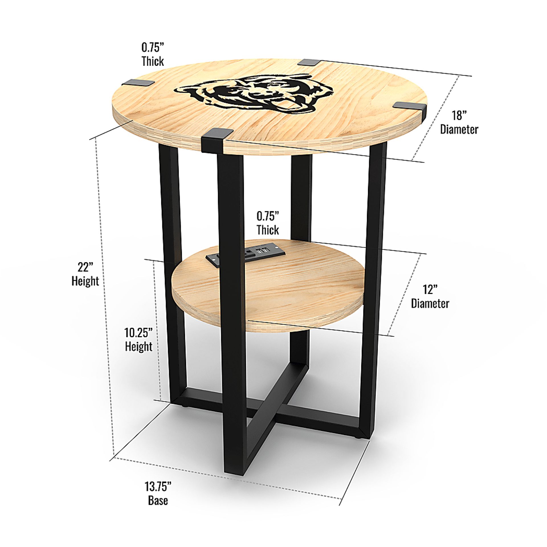 Chicago Bears Side Table - Image 5