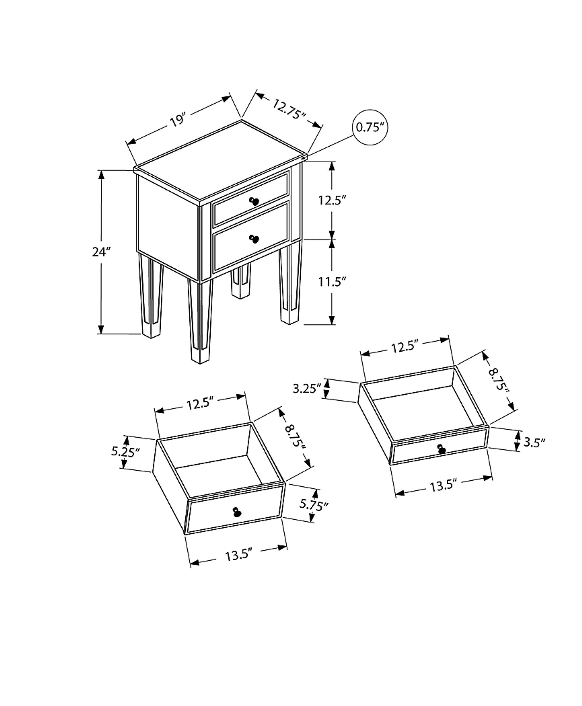 Chickerling Silver Nightstand - Image 3