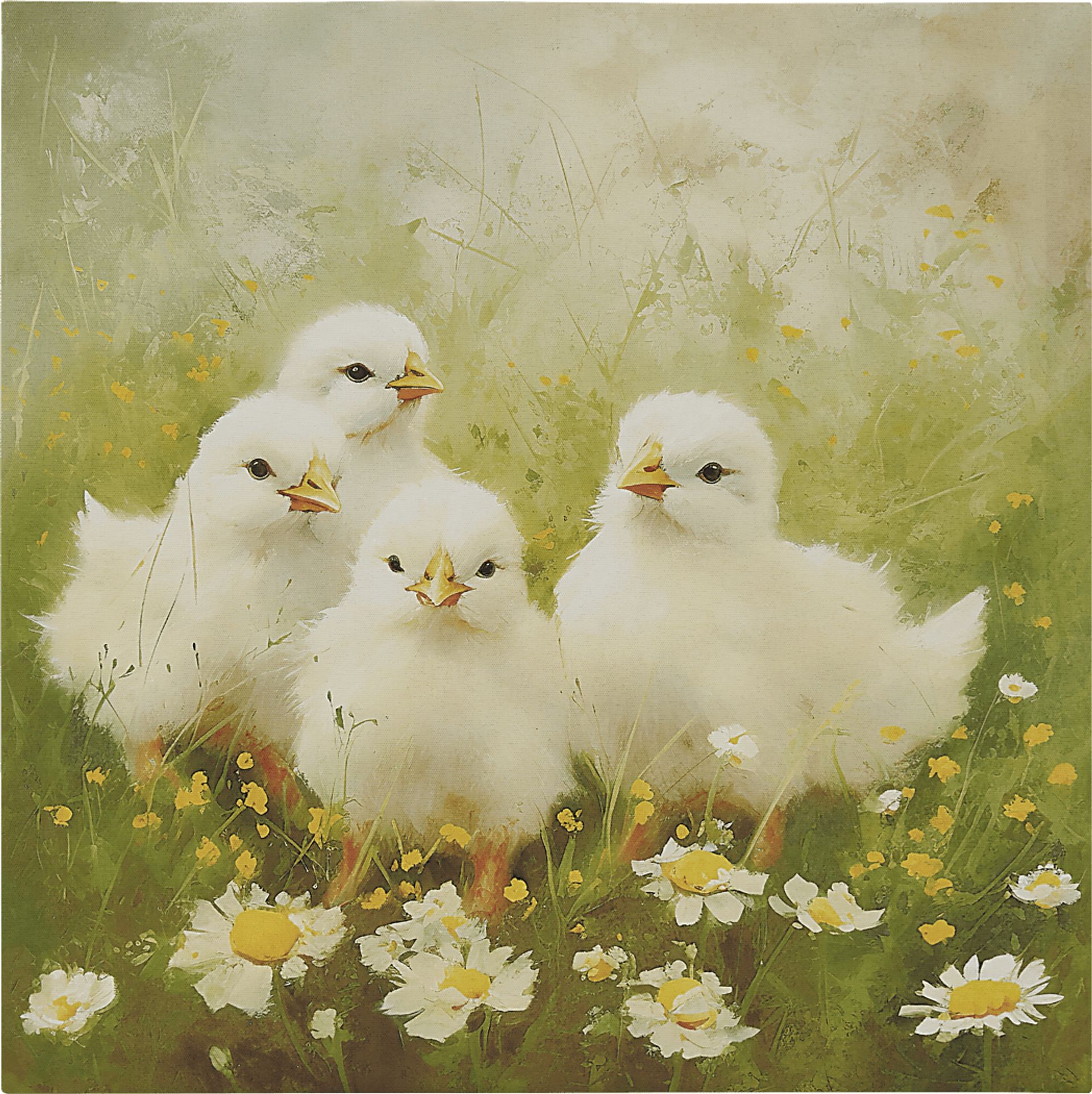 Chicks In The Sun Green Wall Decor - Image 1