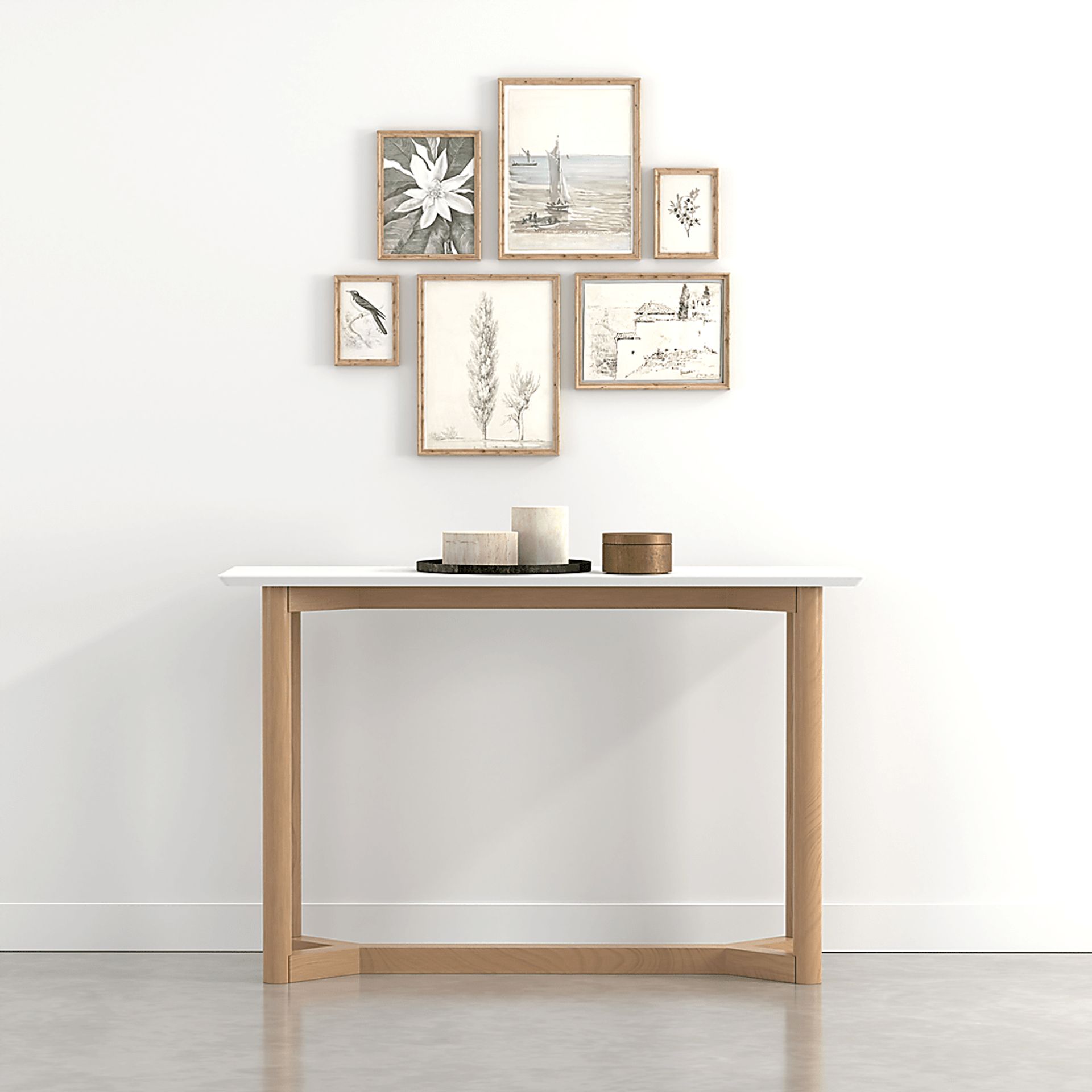 Chicotey White Console Table - Image 2