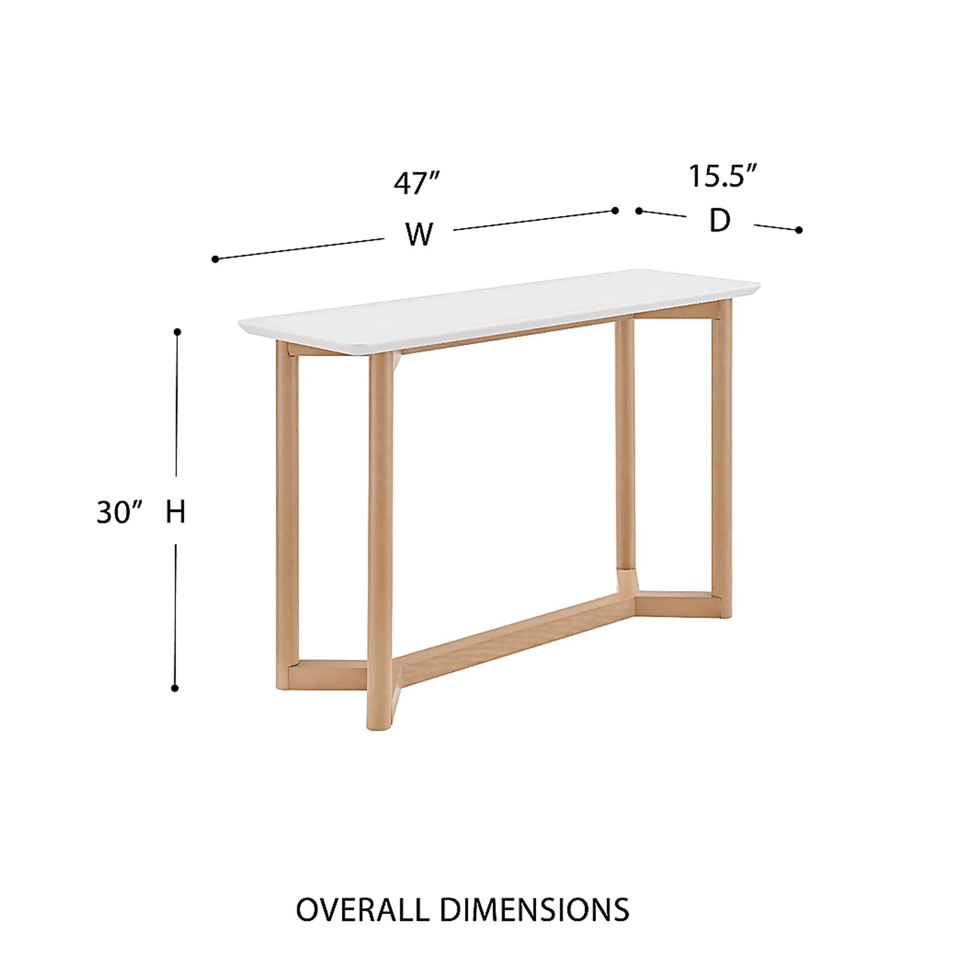 Chicotey White Console Table - Image 8