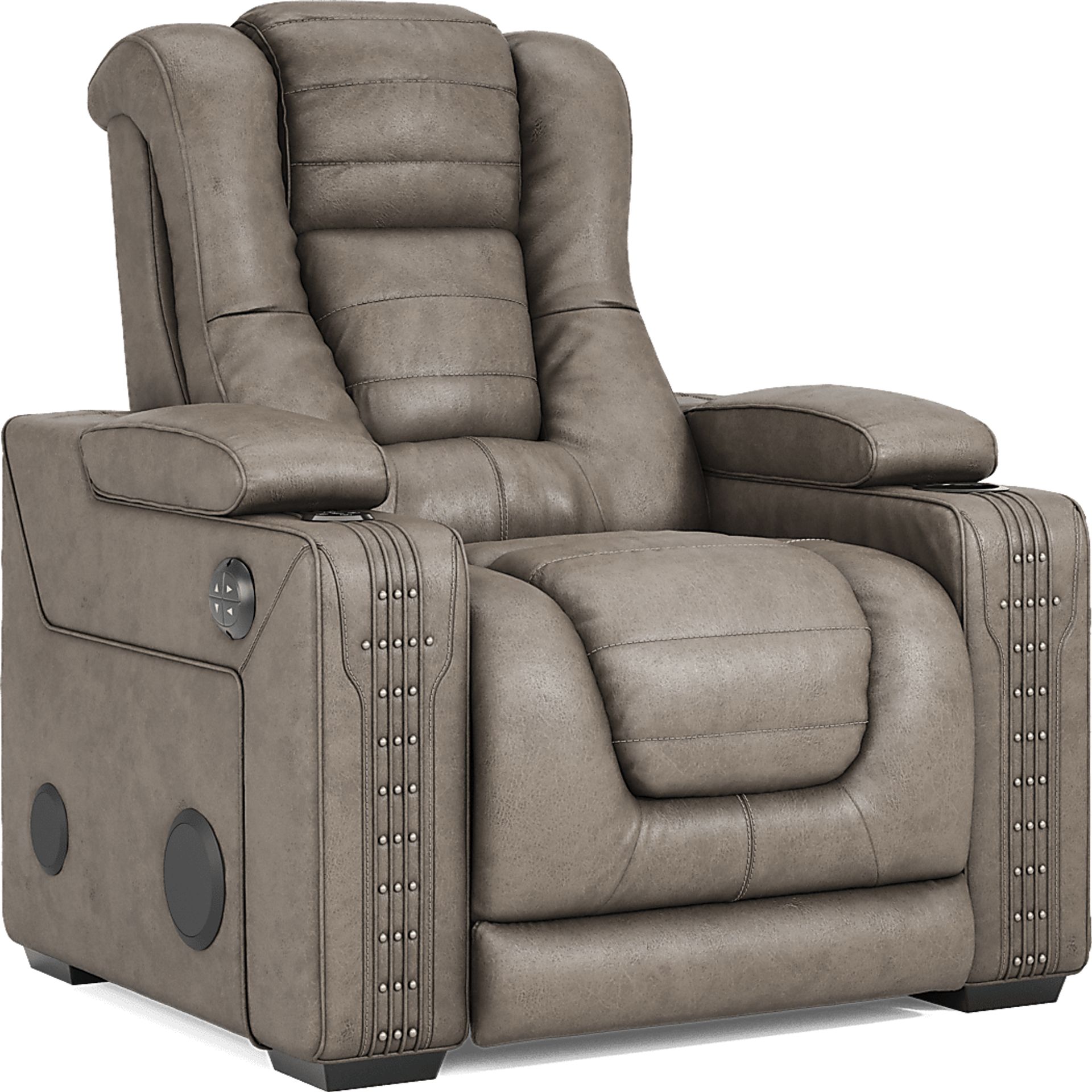 Chief Taupe 6 Pc Dual Power Reclining Living Room - Image 30