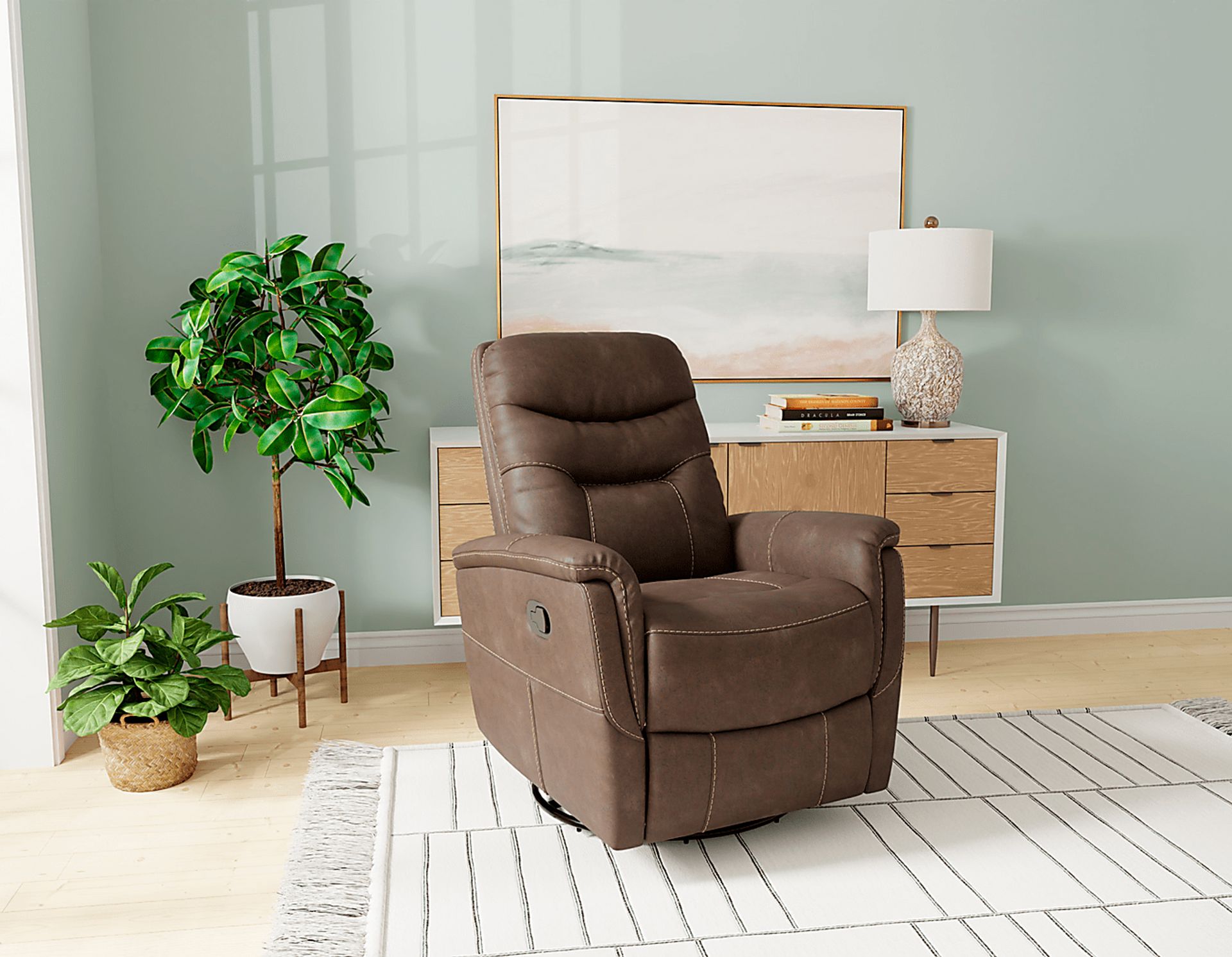 Chierii Brown Glider Recliner - Image 2
