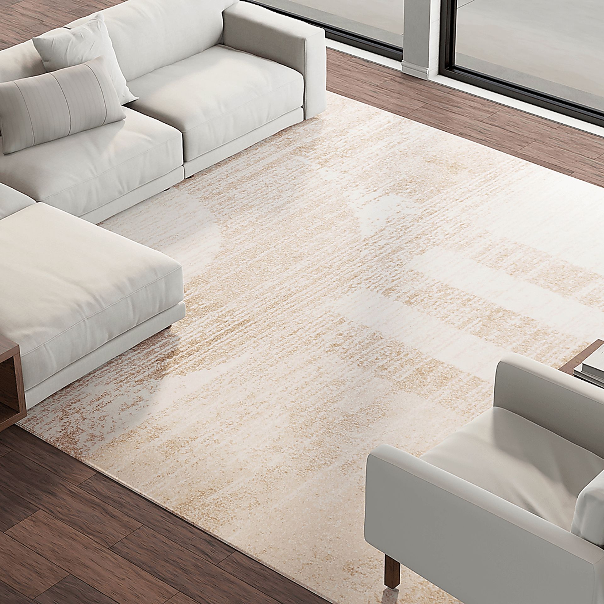 Chika Beige 5'3 x 7' Rug - Image 2