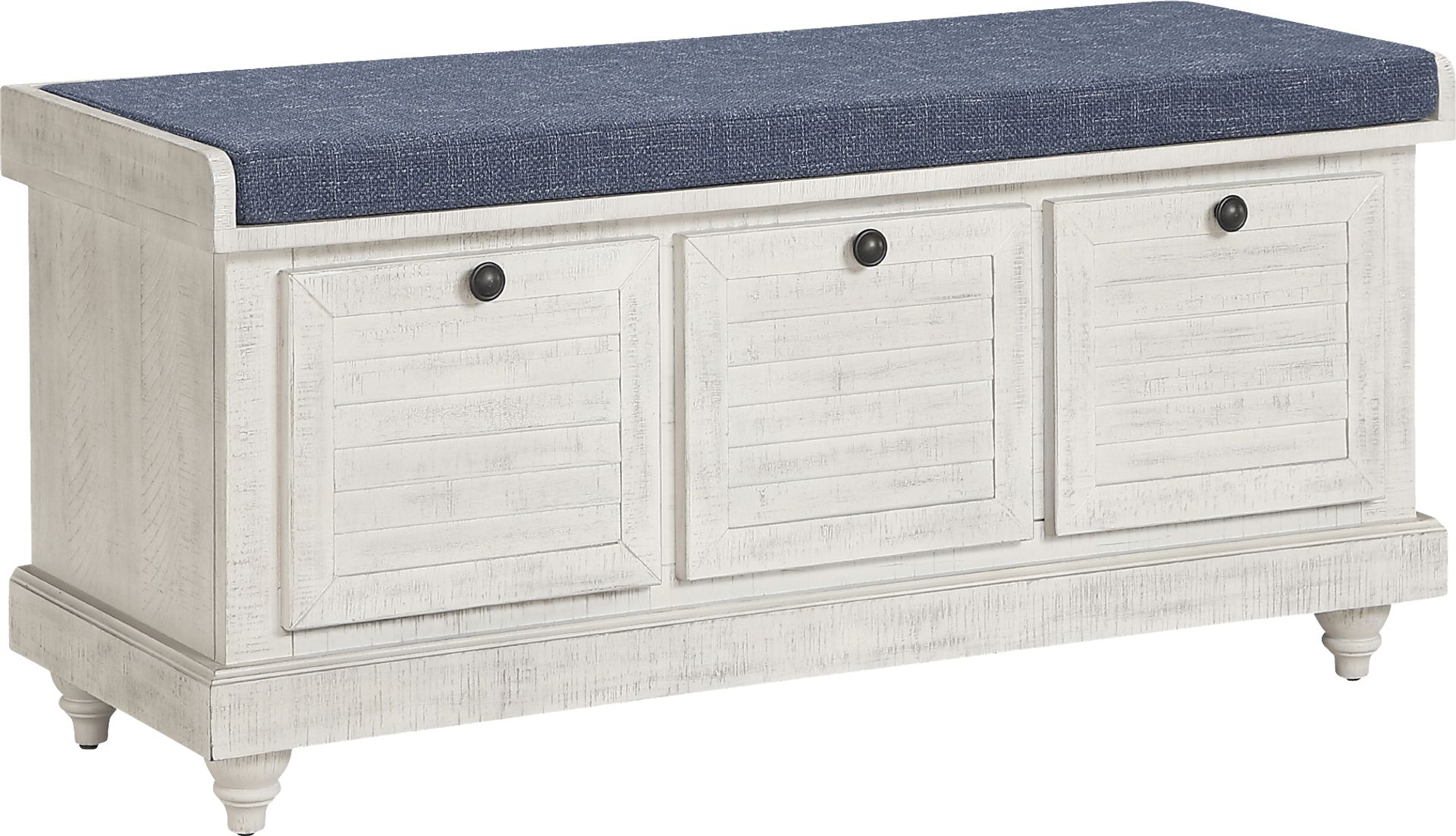 Chikelu White Storage Bench - Image 1