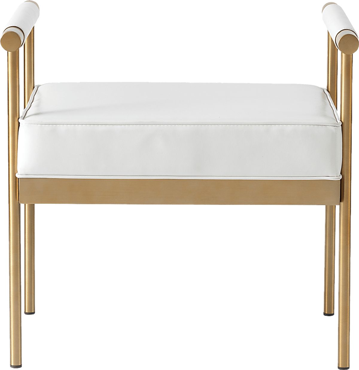 Chilcut White Polyurethane Fabric Bench | Rooms to Go