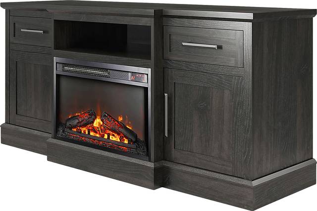 Childeric Espresso 58 in. Console with Electric Fireplace - Thumbnail - Image 7