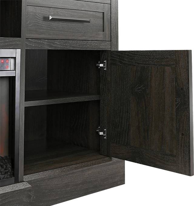 Childeric Espresso 58 in. Console with Electric Fireplace - Thumbnail - Image 10