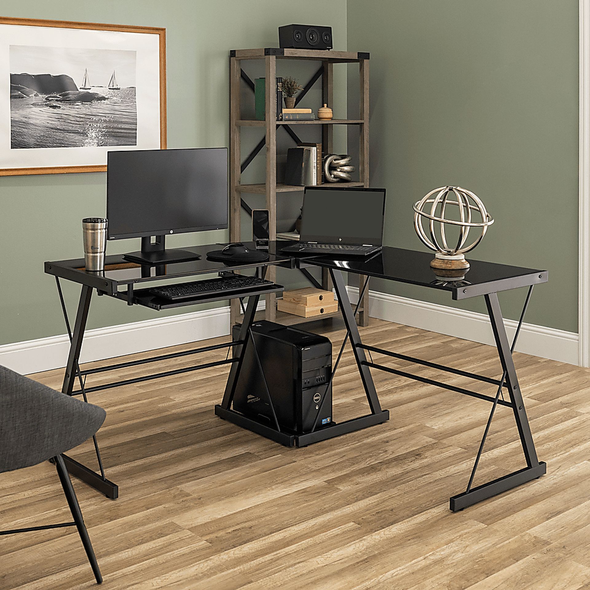 Childerlee II Black Desk - Image 3