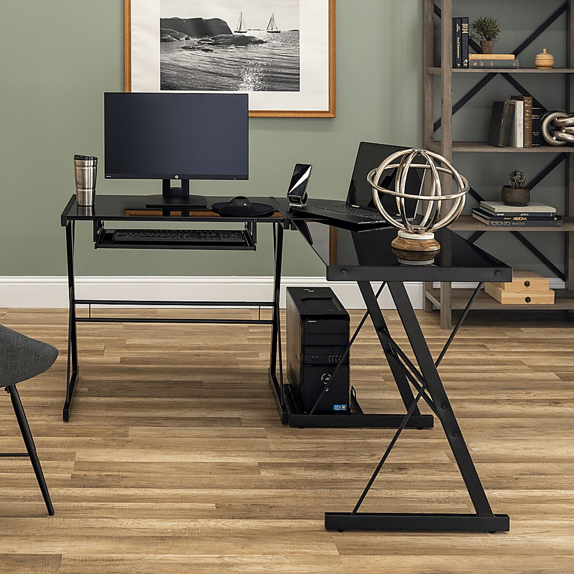 Childerlee II Black Desk - Image 4
