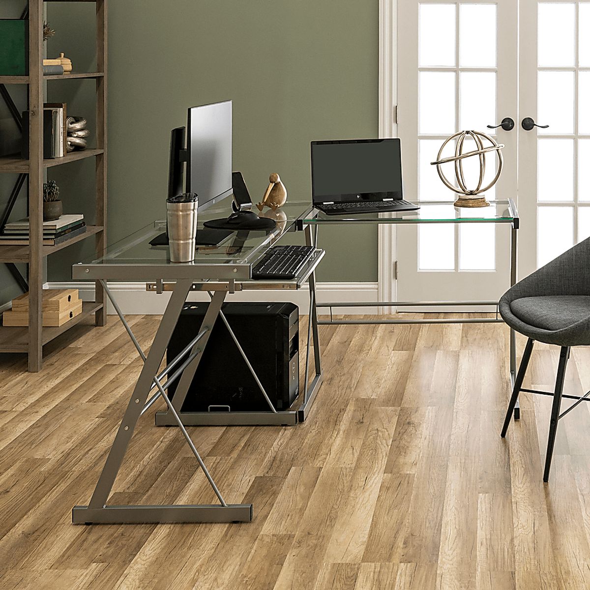 Childerlee Silver Gray Desk | Rooms to Go