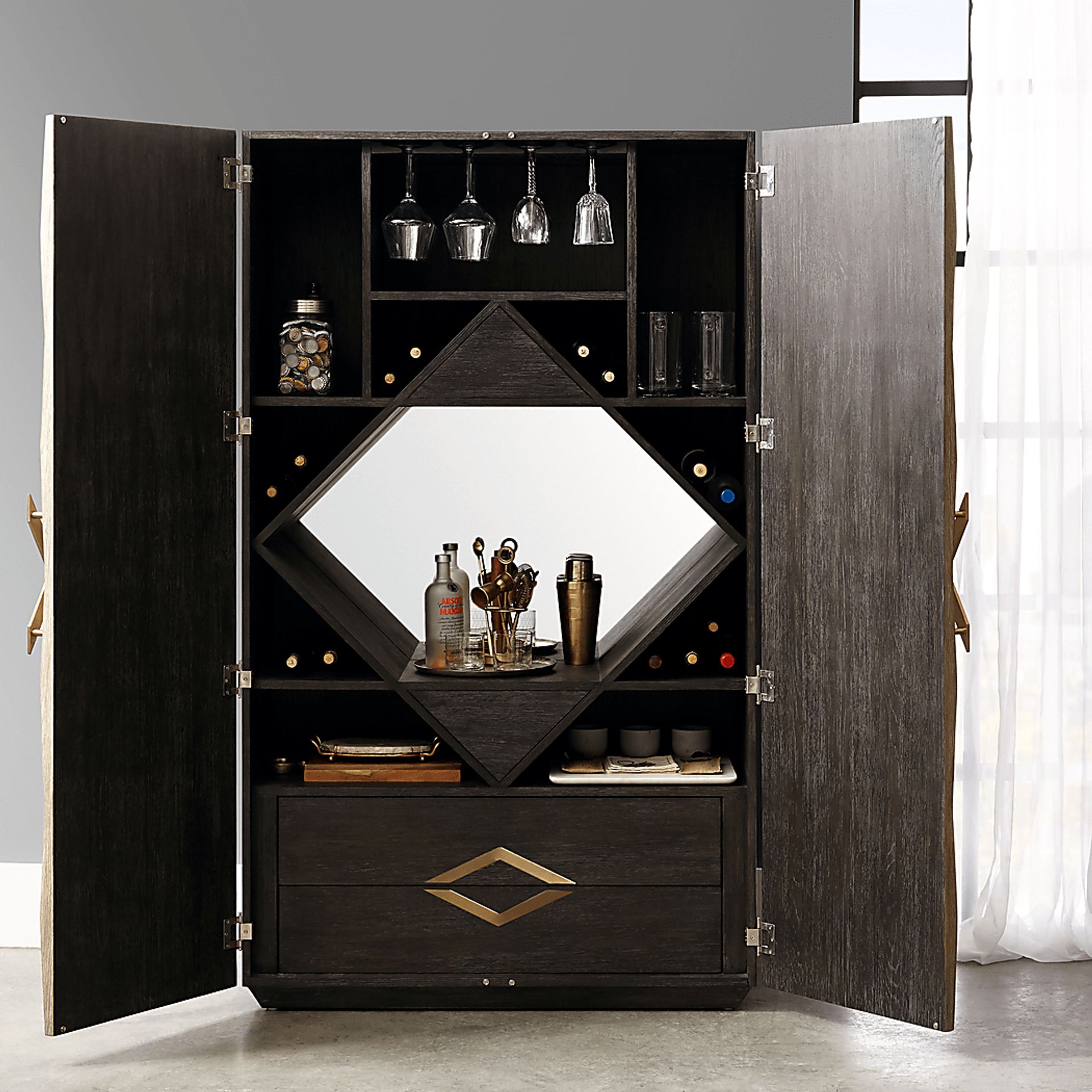 Chinaberry Gray Bar Cabinet - Image 13