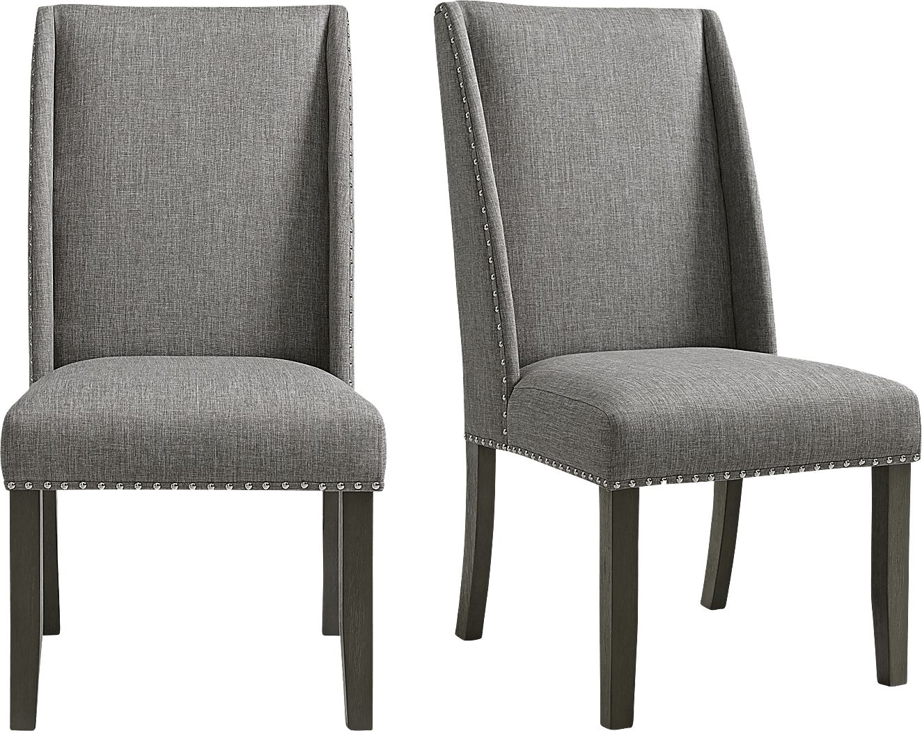 Chinara Charcoal Side Chair, Set of 2