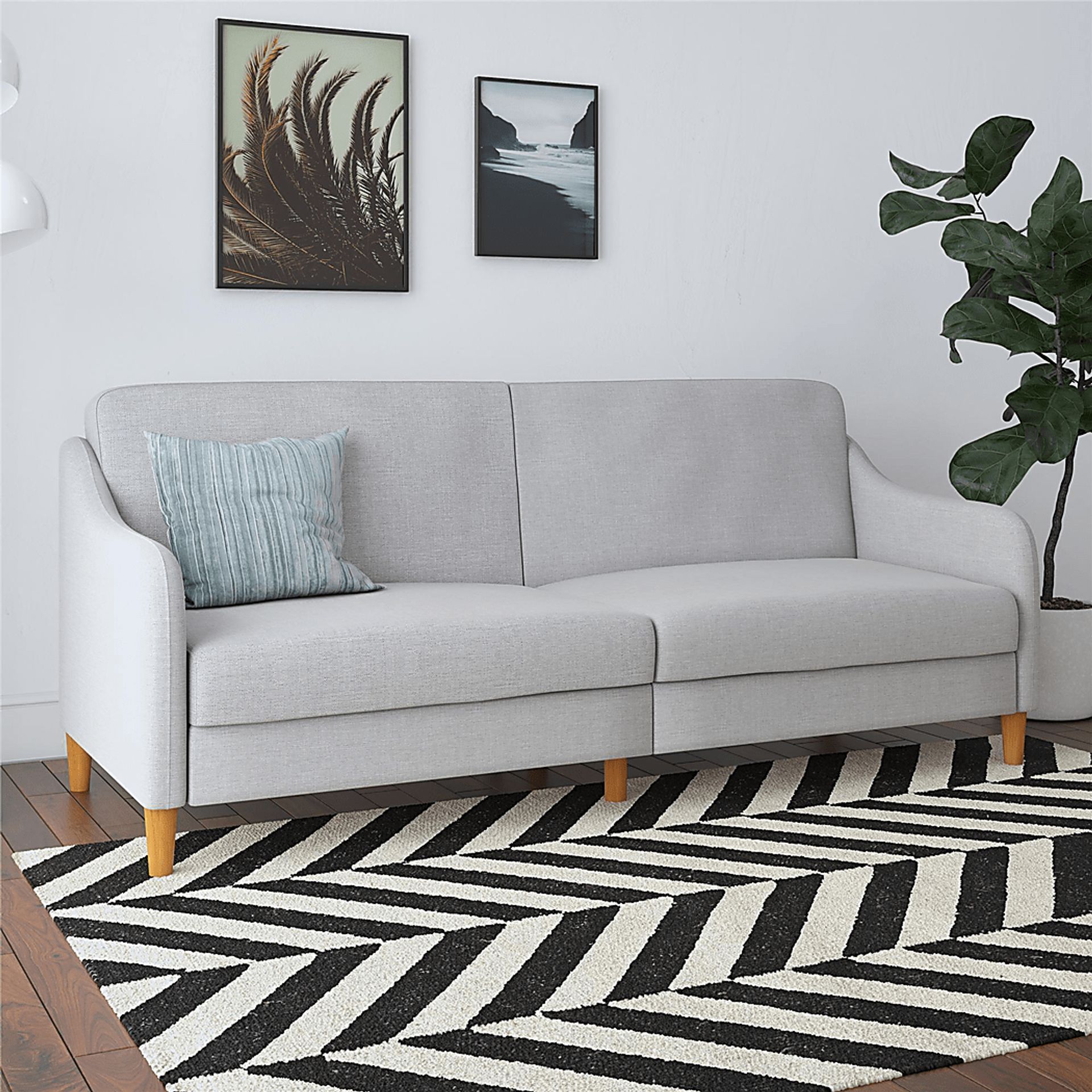 Chinauld II Light Gray Futon - Image 2