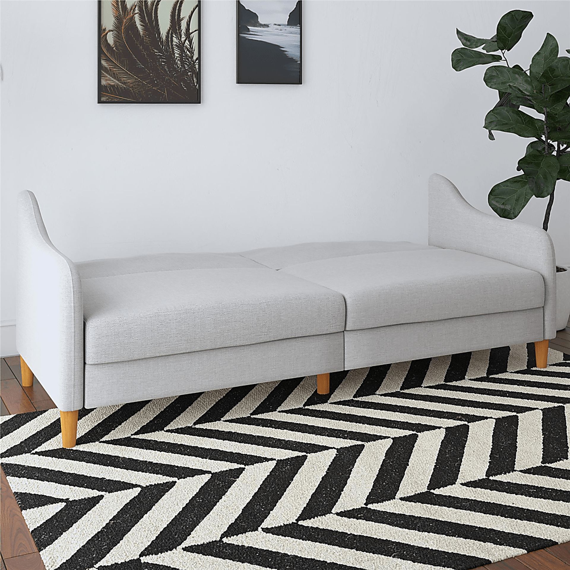 Chinauld II Light Gray Futon - Image 7