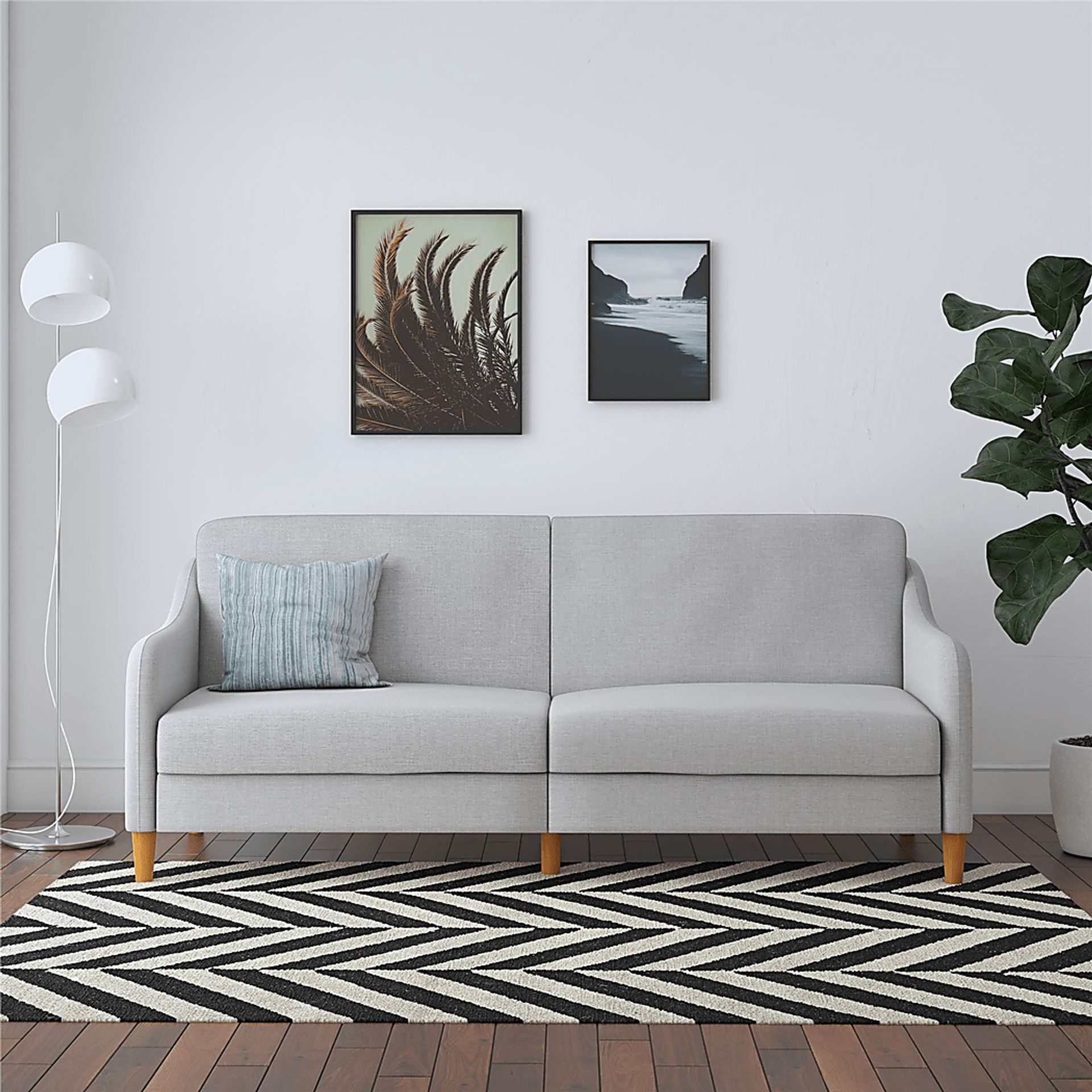 Chinauld II Light Gray Futon - Image 8