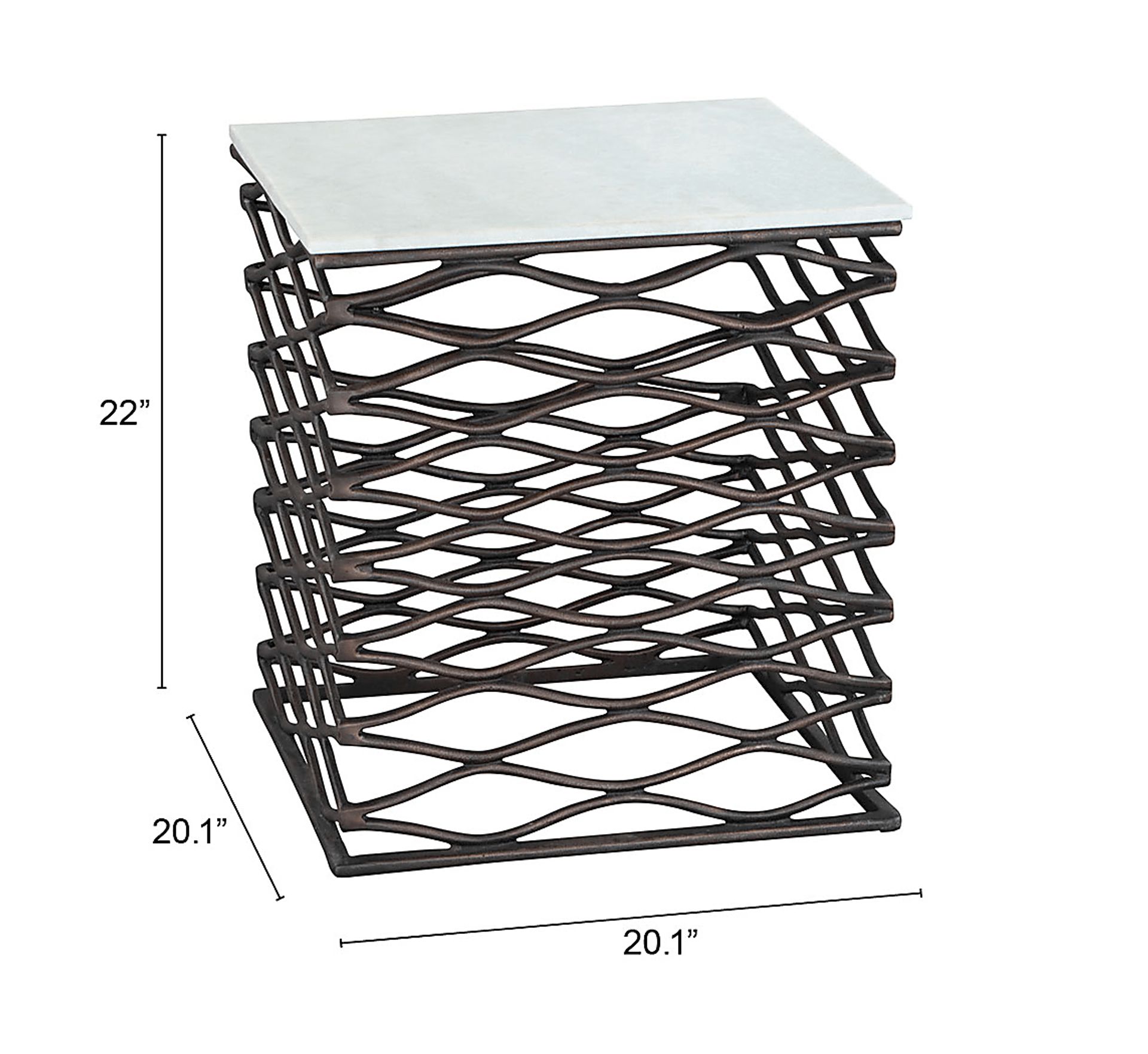 Chiniak White End Table - Image 8