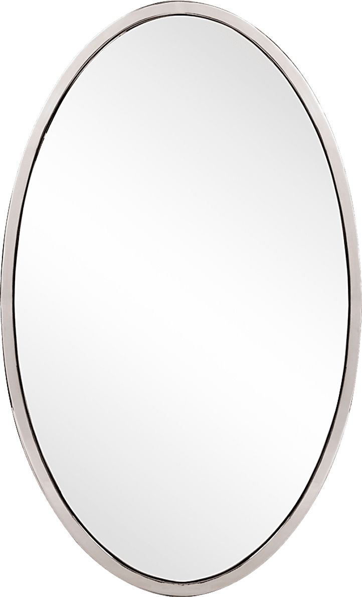 Chintal Silver Oval Mirror