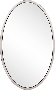Chintal Silver Oval Mirror