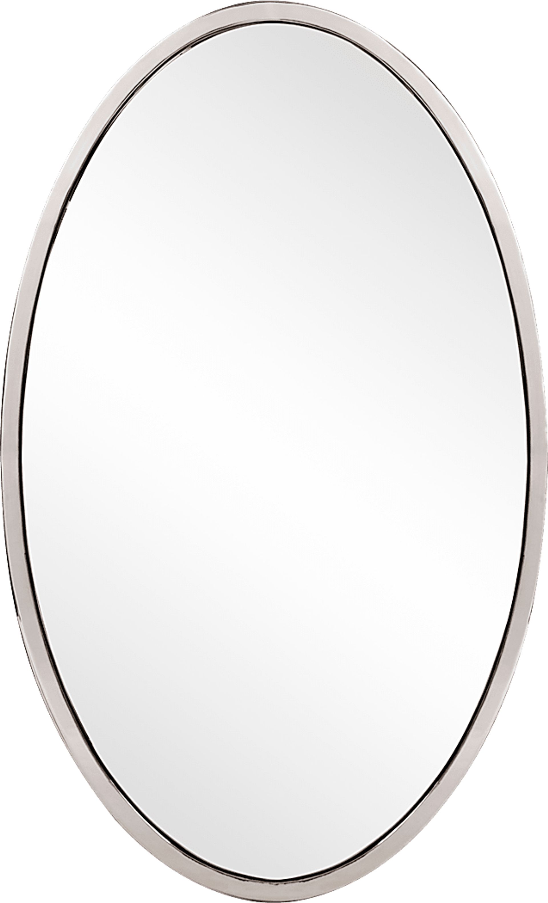 Chintal Silver Oval Mirror - Image 1