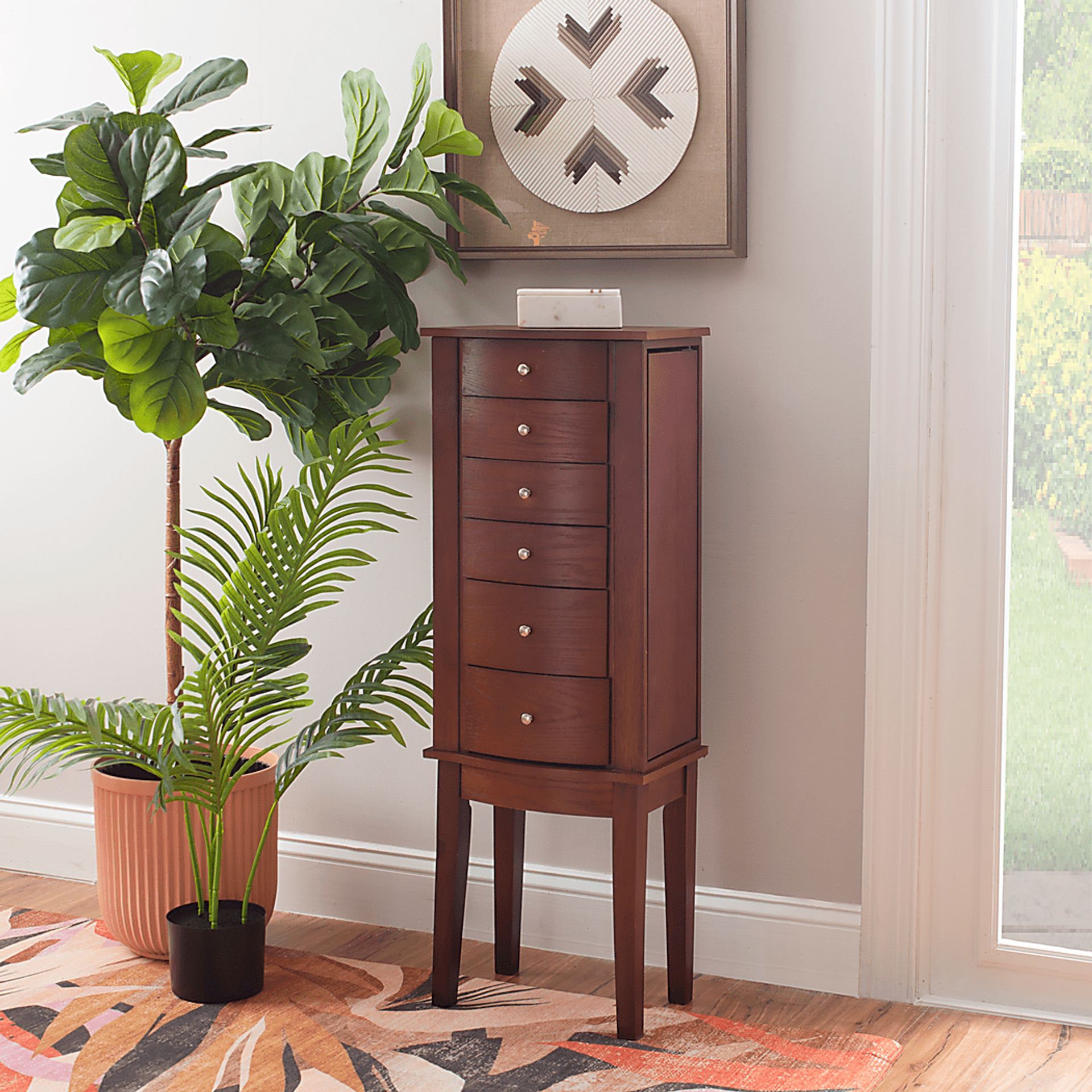 Chipco Brown Jewelry Armoire - Image 2