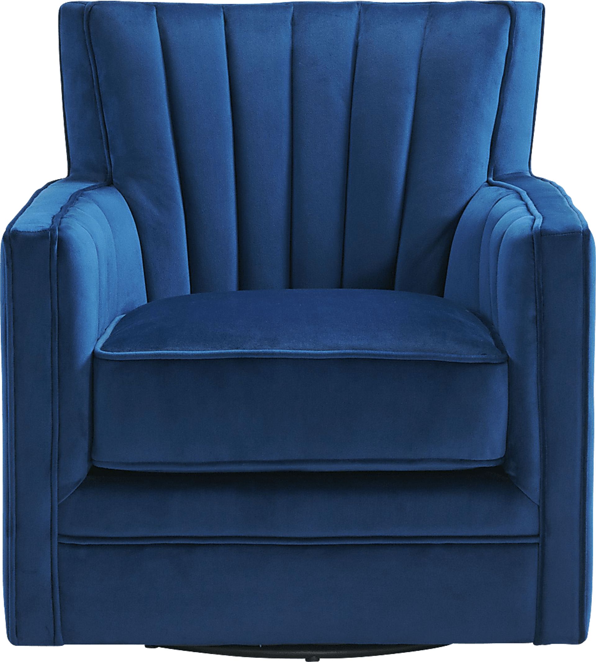 Chippenham Blue Accent Swivel Chair - Image 2