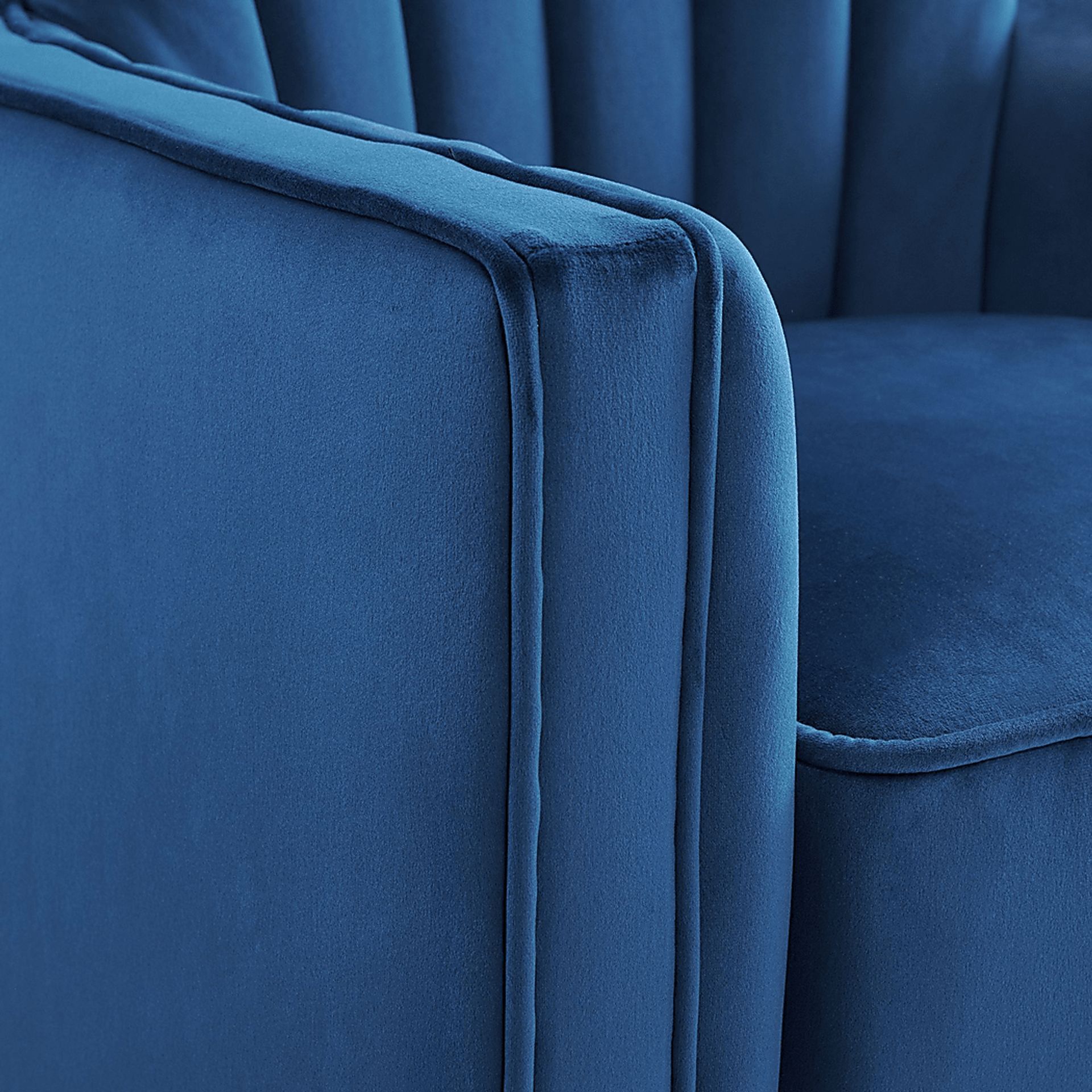 Chippenham Blue Accent Swivel Chair - Image 4