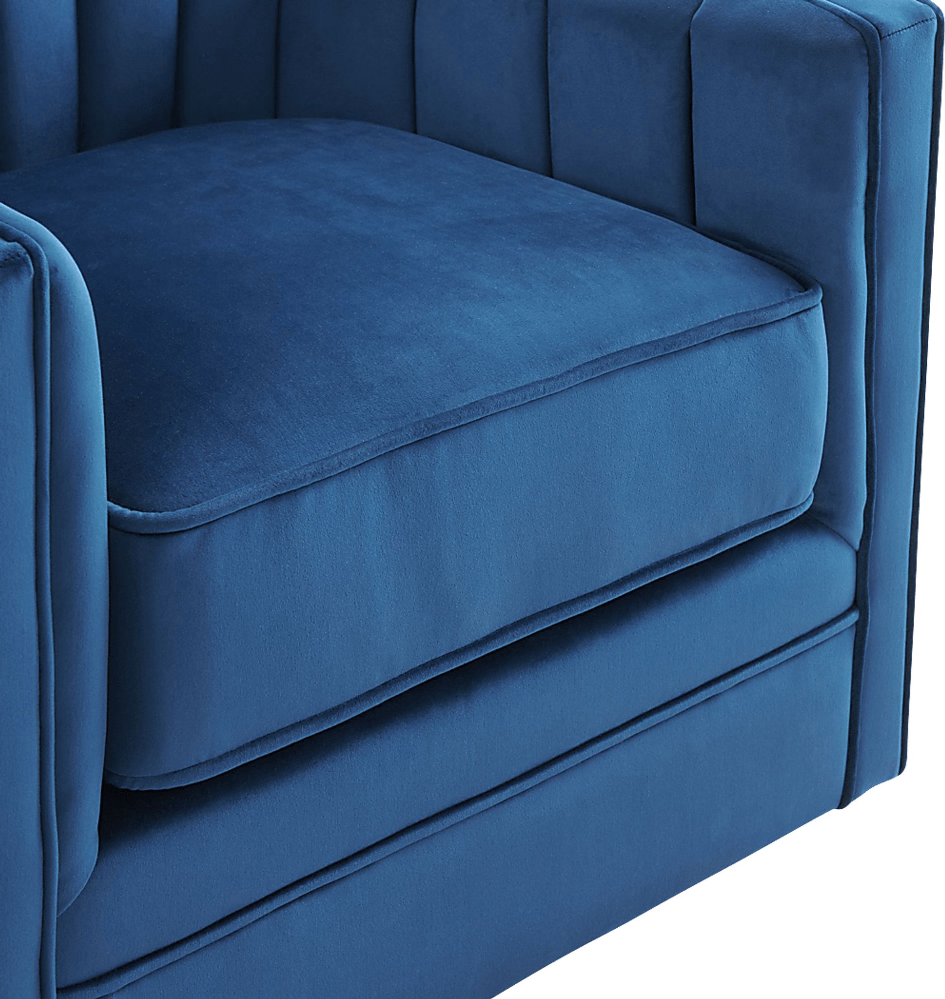 Chippenham Blue Accent Swivel Chair - Image 6