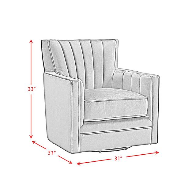 Chippenham Gray Accent Swivel Chair - Thumbnail - Image 11