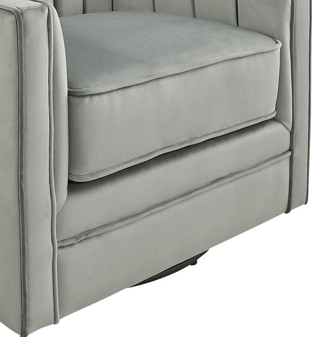 Chippenham Gray Accent Swivel Chair - Thumbnail - Image 6