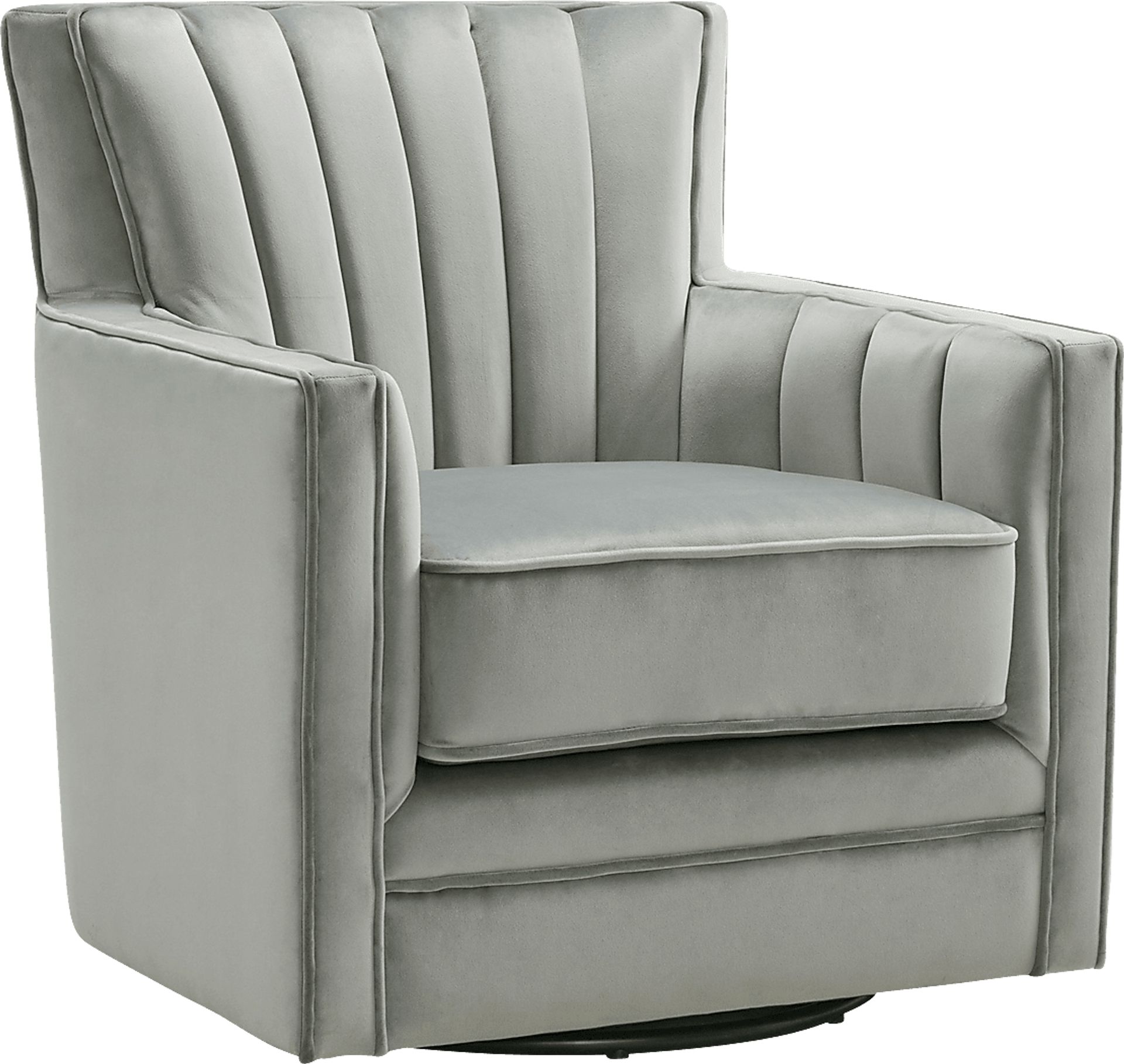 Chippenham Gray Accent Swivel Chair - Image 1