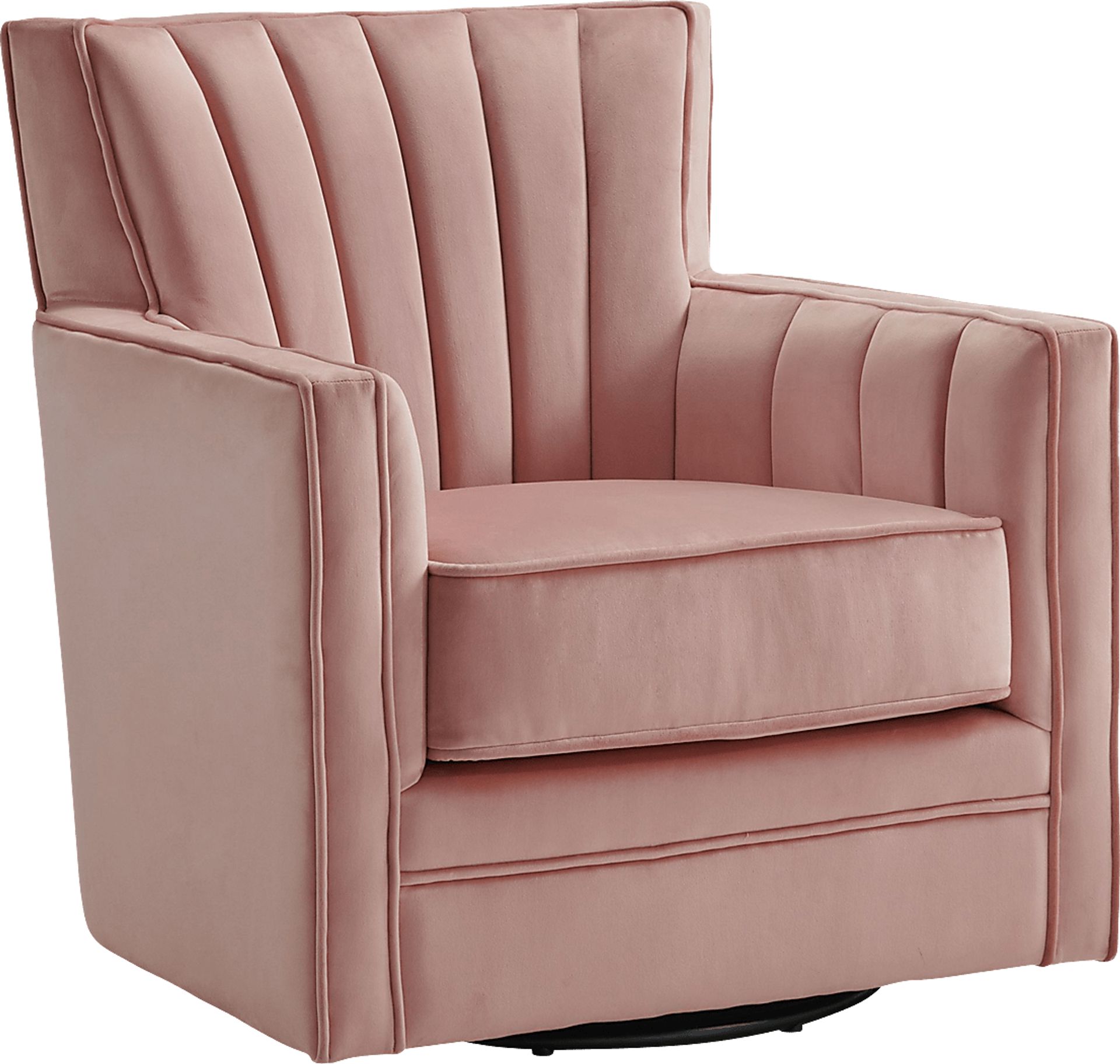 Chippenham Pink Accent Swivel Chair - Image 1