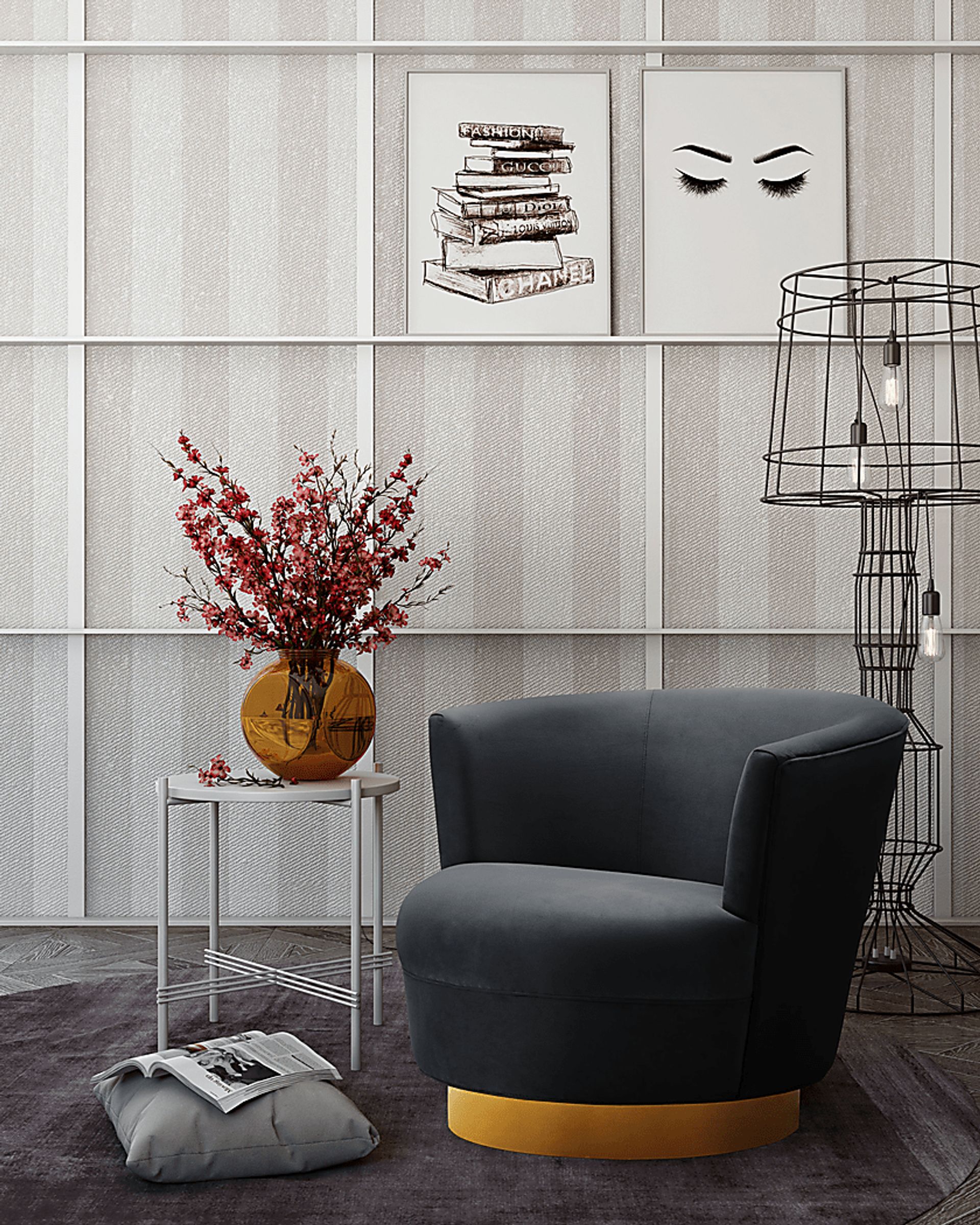 Chisholm Black Swivel Chair - Image 5