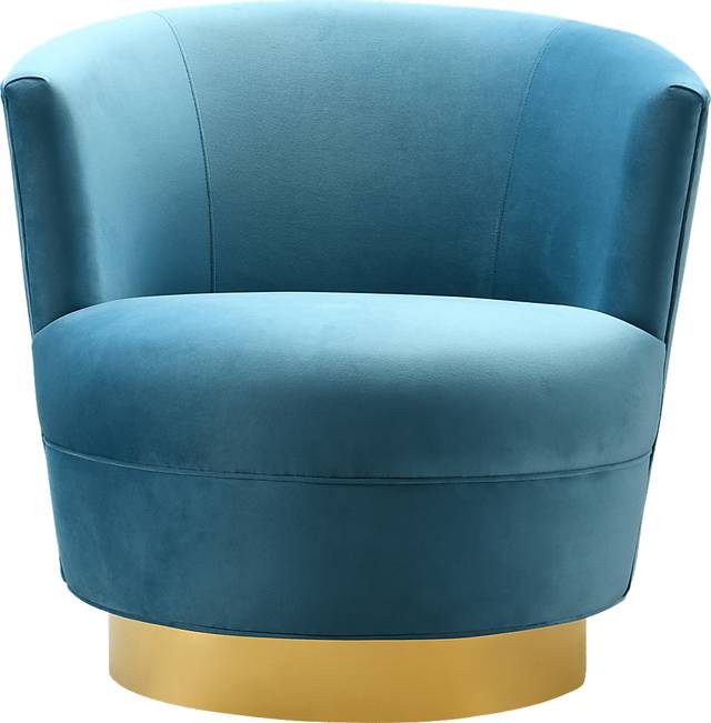 Chisholm Blue Swivel Chair - Thumbnail - Image 2