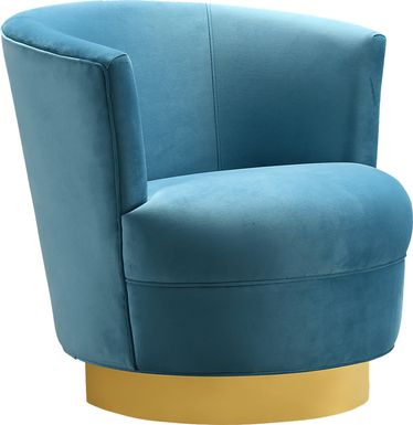 Chisholm Blue Swivel Chair