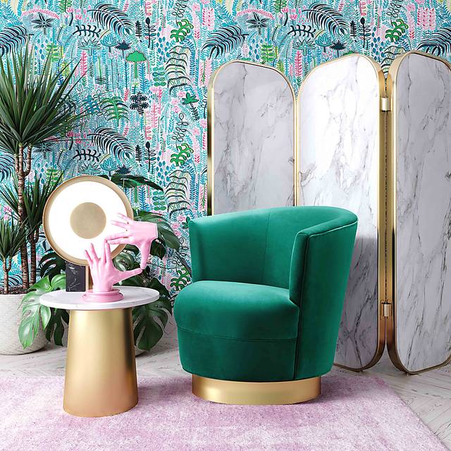 Chisholm Green Swivel Chair - Thumbnail - Image 6
