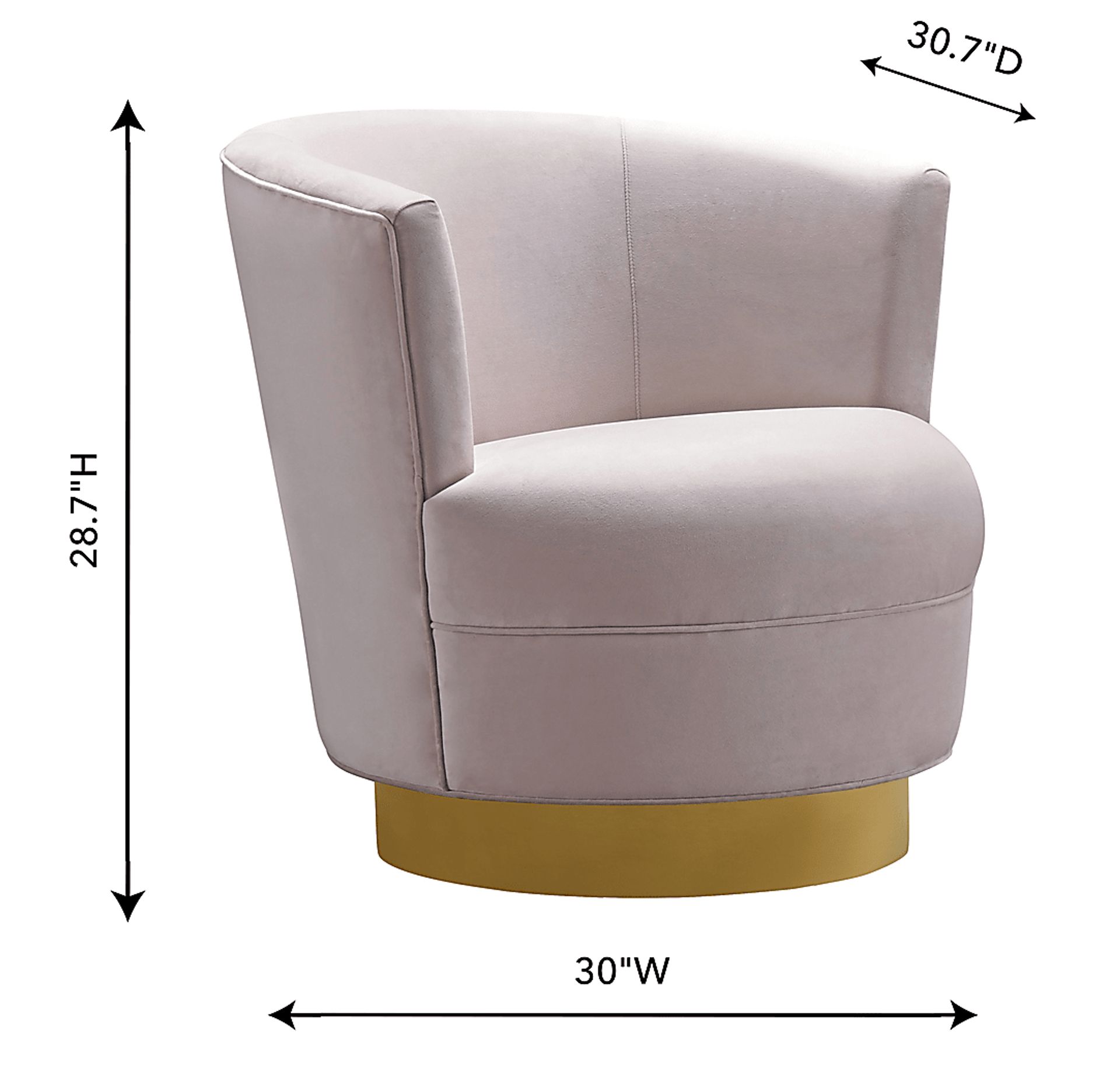 Chisholm Pink Swivel Chair - Image 6