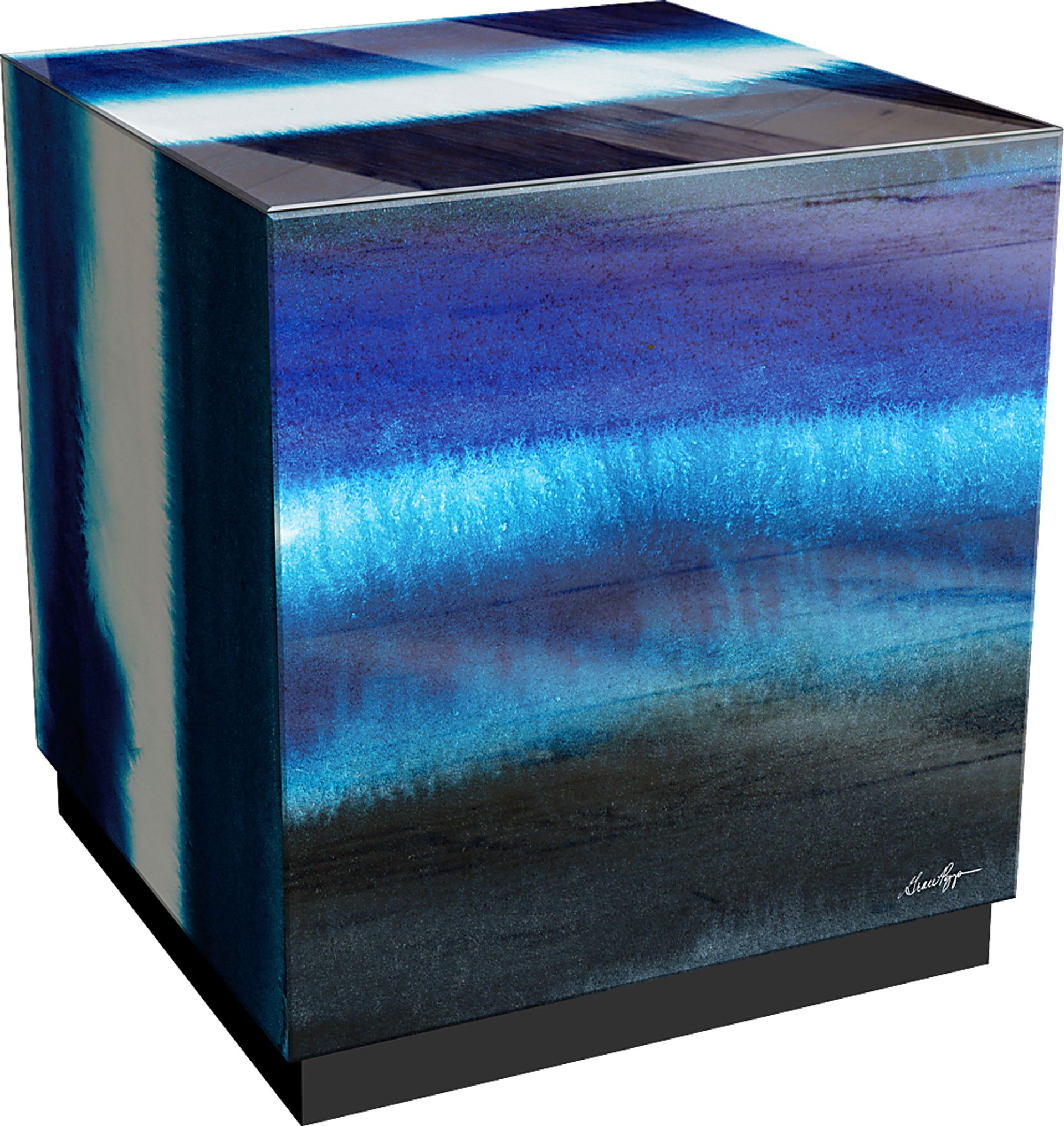 Chivira Blue Accent Table - Image 1