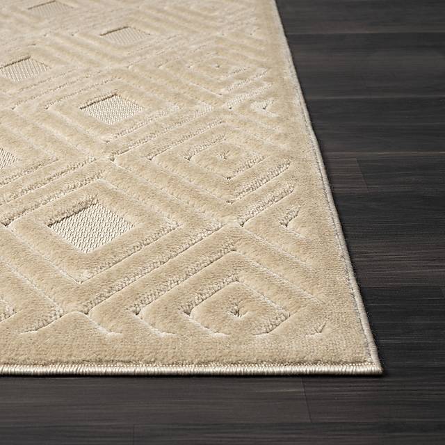 Chivons Beige 5' x 7' Indoor,Outdoor Rug - Thumbnail - Image 7
