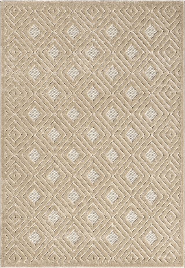 Chivons Beige 5' x 7' Indoor,Outdoor Rug - Thumbnail - Image 1