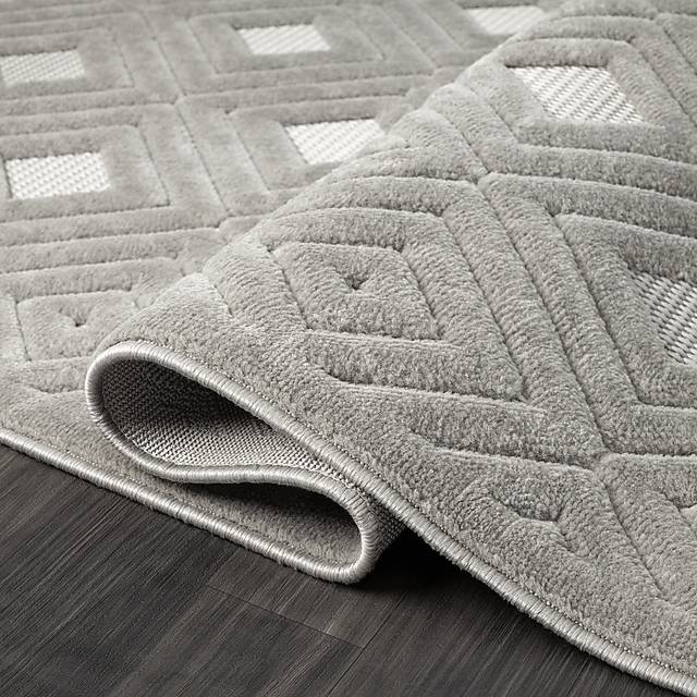Chivons Gray 5' x 7' Indoor,Outdoor Rug - Thumbnail - Image 6