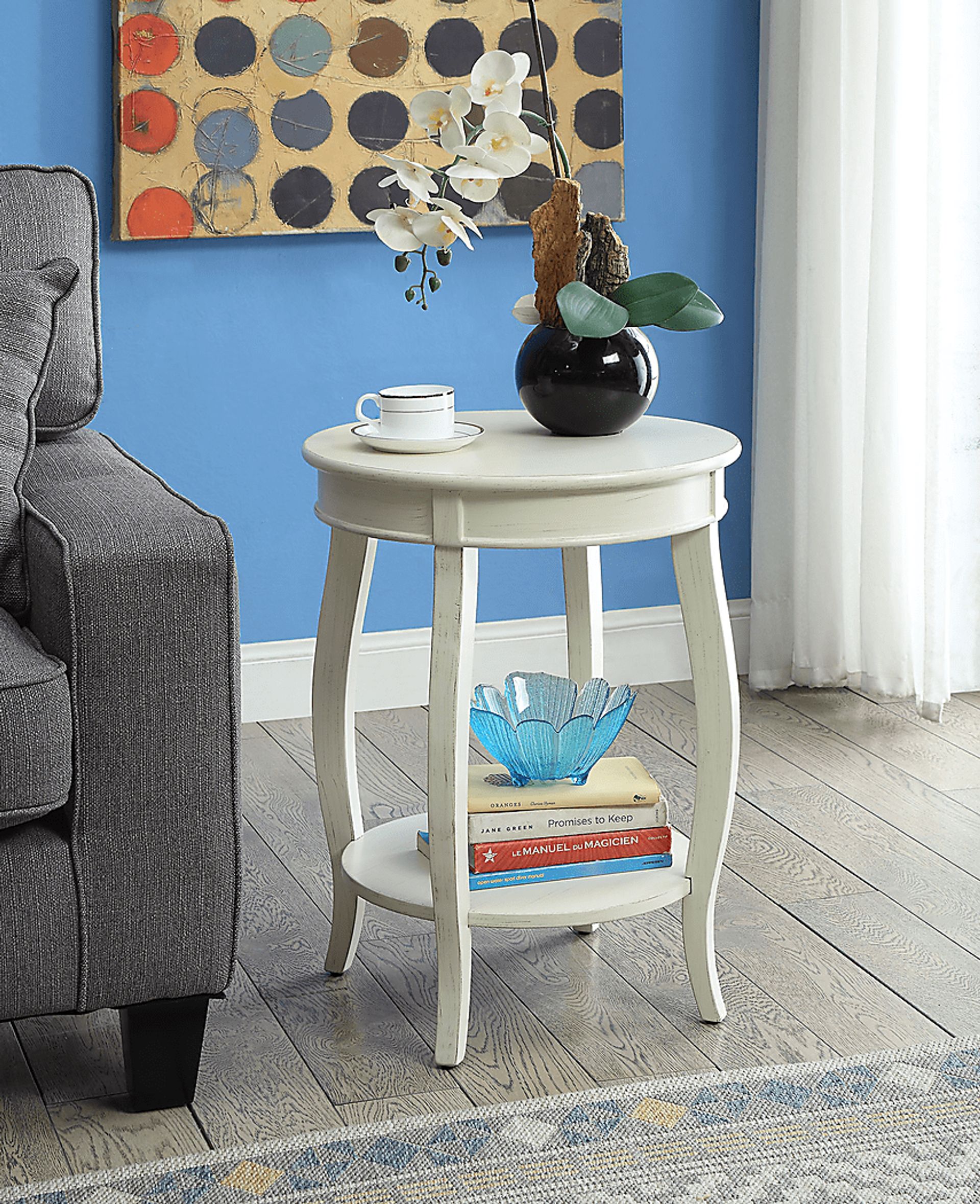 Chloris White Accent Table - Image 2