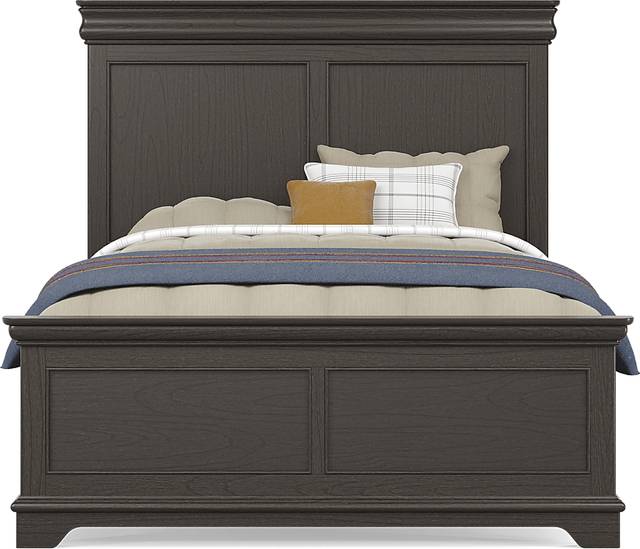 Kids Chocolate Full Panel Bed with Storage Side Rails - Thumbnail - Image 3
