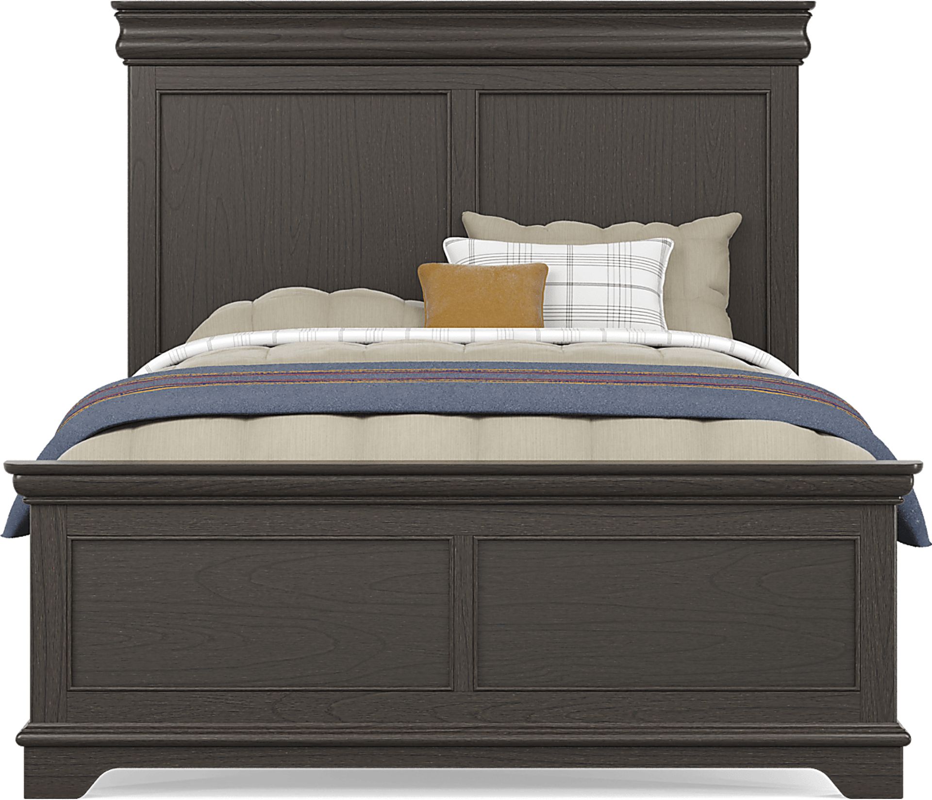 Kids Chocolate Full Panel Bed with Storage Side Rails - Image 3