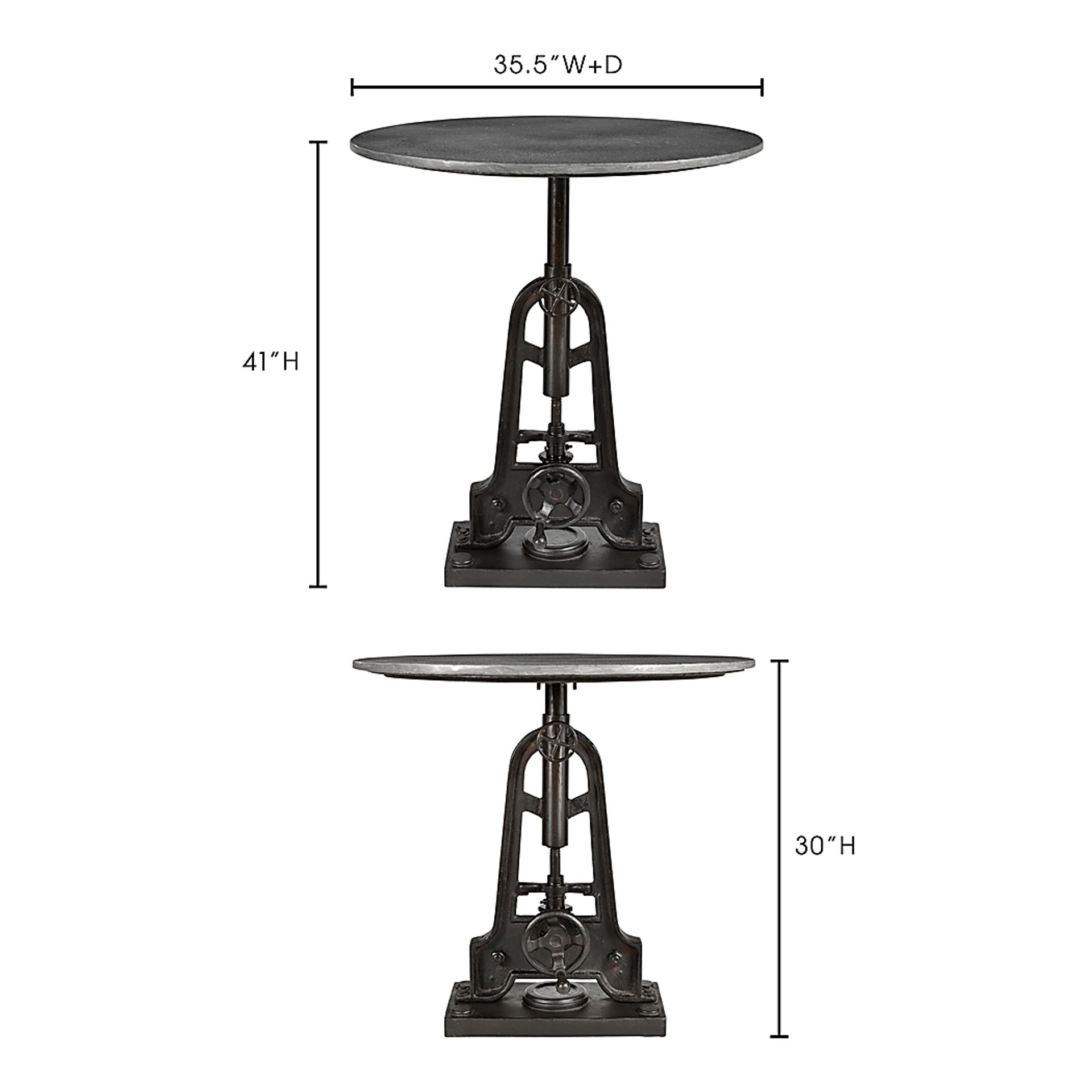 Chosin Gray Adjustable Dining Table - Image 7